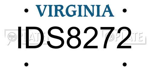 IDS8272 Virginia License Plate