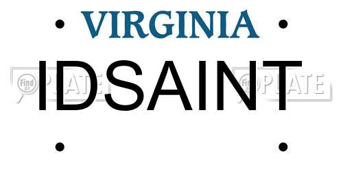 IDSAINT Virginia License Plate