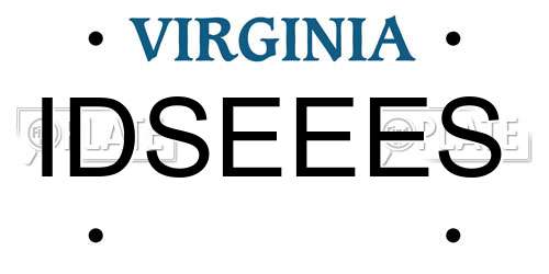 IDSEEES Virginia License Plate