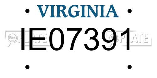 IE07391 Virginia License Plate