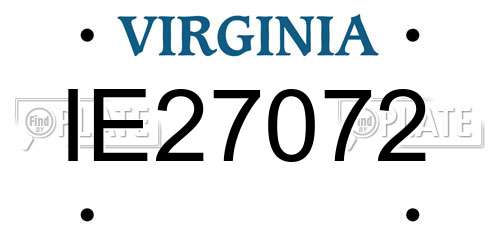 IE27072 Virginia License Plate