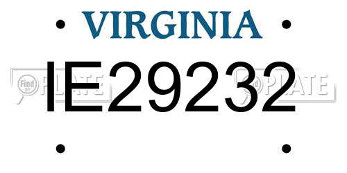 IE29232 Virginia License Plate