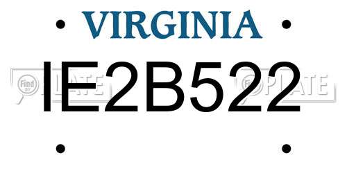 IE2B522 Virginia License Plate