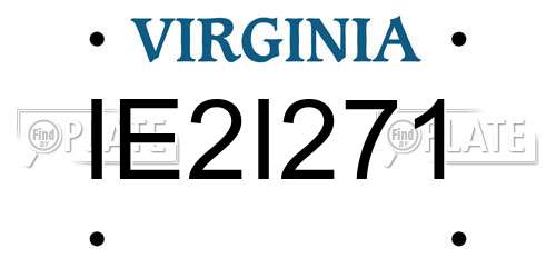 IE2I271 Virginia License Plate