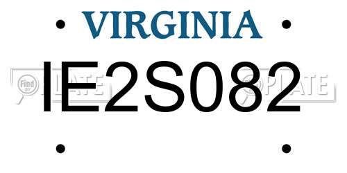 IE2S082 Virginia License Plate