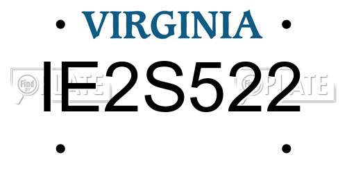 IE2S522 Virginia License Plate