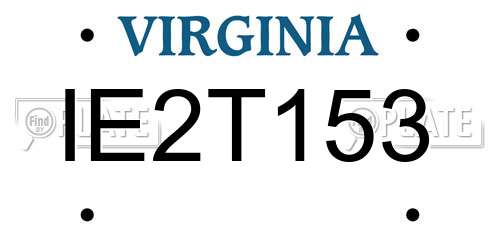 IE2T153 Virginia License Plate