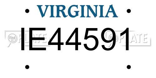 IE44591 Virginia License Plate