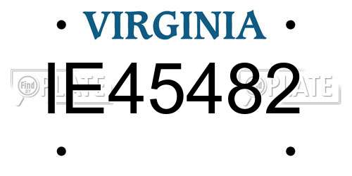 IE45482 Virginia License Plate
