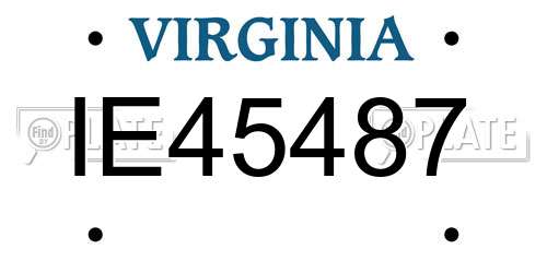 IE45487 Virginia License Plate