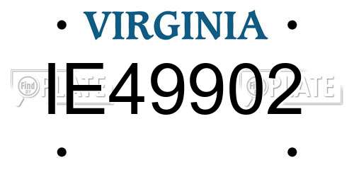 IE49902 Virginia License Plate