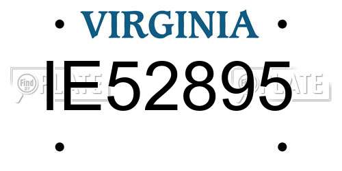 IE52895 Virginia License Plate