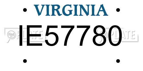 IE57780 Virginia License Plate