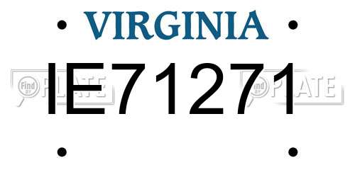 IE71271 Virginia License Plate