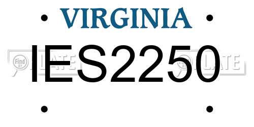 IES2250 Virginia License Plate