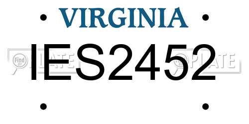 IES2452 Virginia License Plate