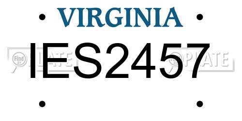 IES2457 Virginia License Plate