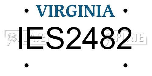 IES2482 Virginia License Plate