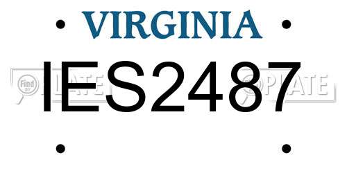IES2487 Virginia License Plate