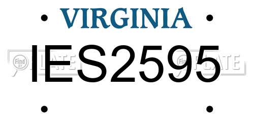IES2595 Virginia License Plate