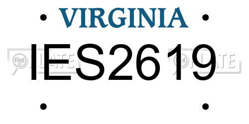 IES2619 Virginia License Plate