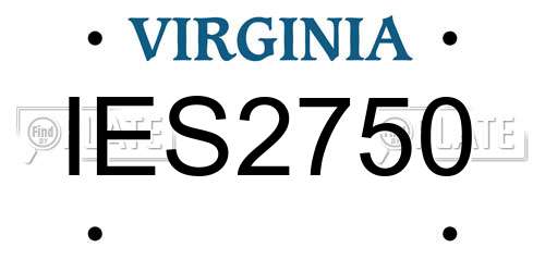 IES2750 Virginia License Plate