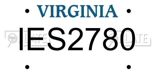 IES2780 Virginia License Plate