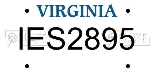 IES2895 Virginia License Plate