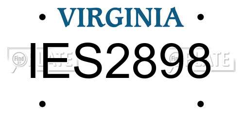 IES2898 Virginia License Plate