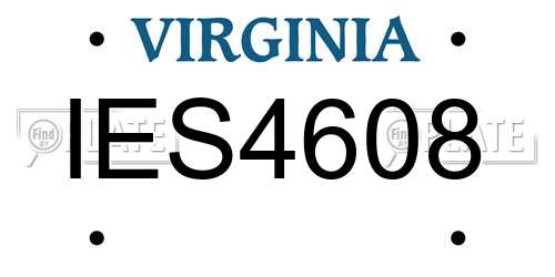 IES4608 Virginia License Plate