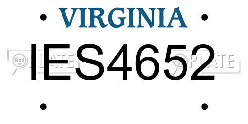 IES4652 Virginia License Plate