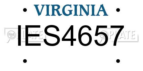 IES4657 Virginia License Plate