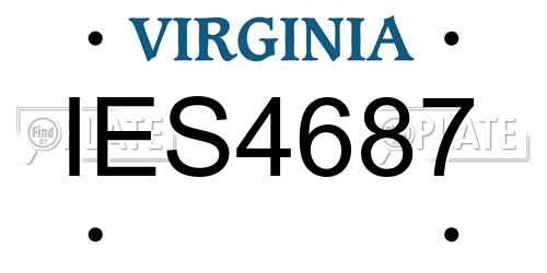 IES4687 Virginia License Plate