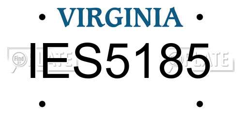 IES5185 Virginia License Plate