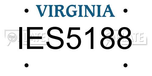 IES5188 Virginia License Plate