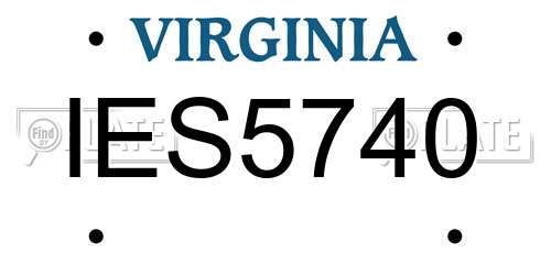 IES5740 Virginia License Plate