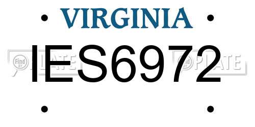 IES6972 Virginia License Plate