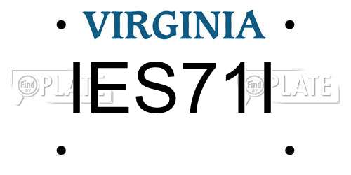 IES71I Virginia License Plate