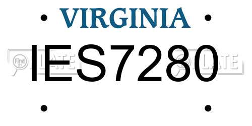 IES7280 Virginia License Plate