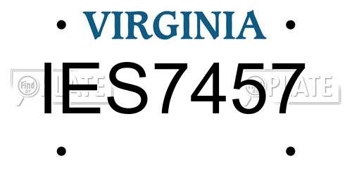IES7457 Virginia License Plate