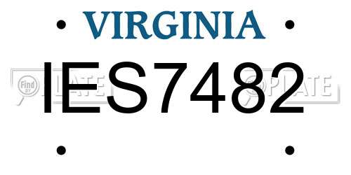 IES7482 Virginia License Plate