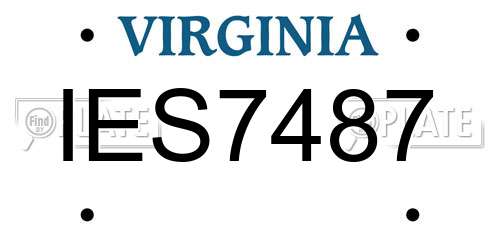 IES7487 Virginia License Plate