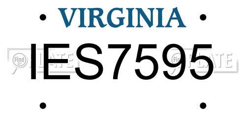 IES7595 Virginia License Plate