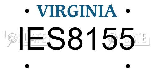 IES8155 Virginia License Plate
