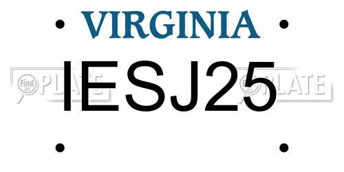IESJ25 Virginia License Plate