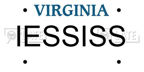 IESSISS Virginia License Plate