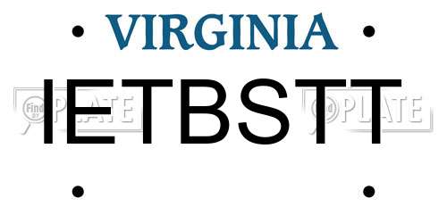 IETBSTT Virginia License Plate