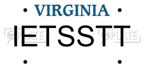 IETSSTT Virginia License Plate