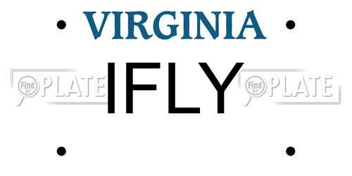 IFLY Virginia License Plate