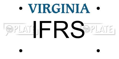 IFRS Virginia License Plate